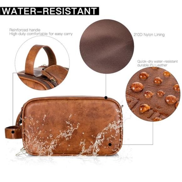 Toiletry Bag for Men, Large Travel Shaving Dopp Kit Water-resistant Bathroom - Picture 2 of 6
